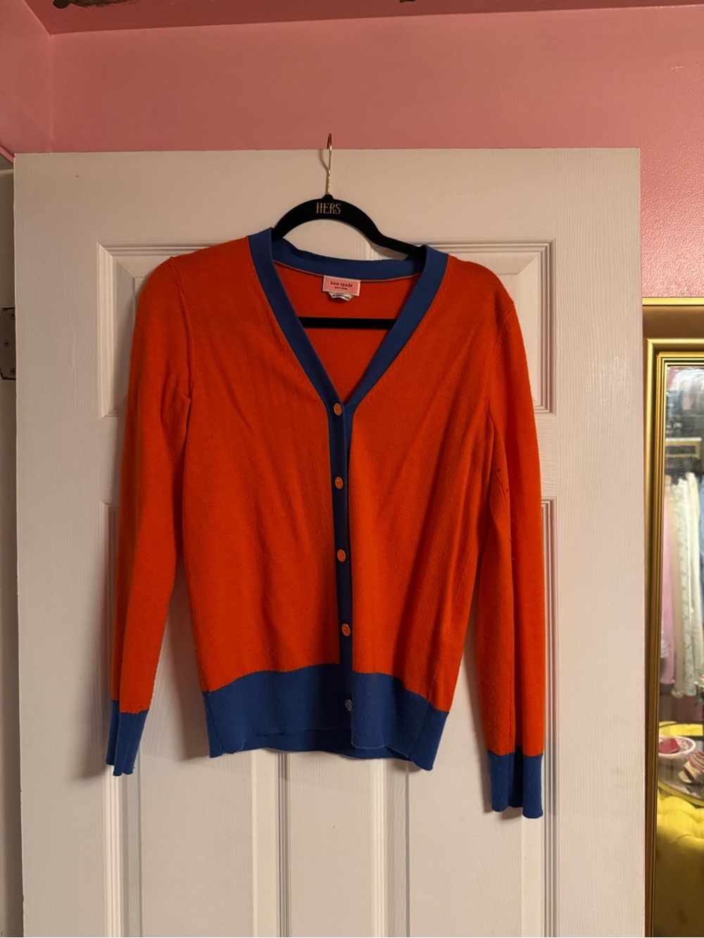 Kate Spade Wool Blend V-Neck Cardigan